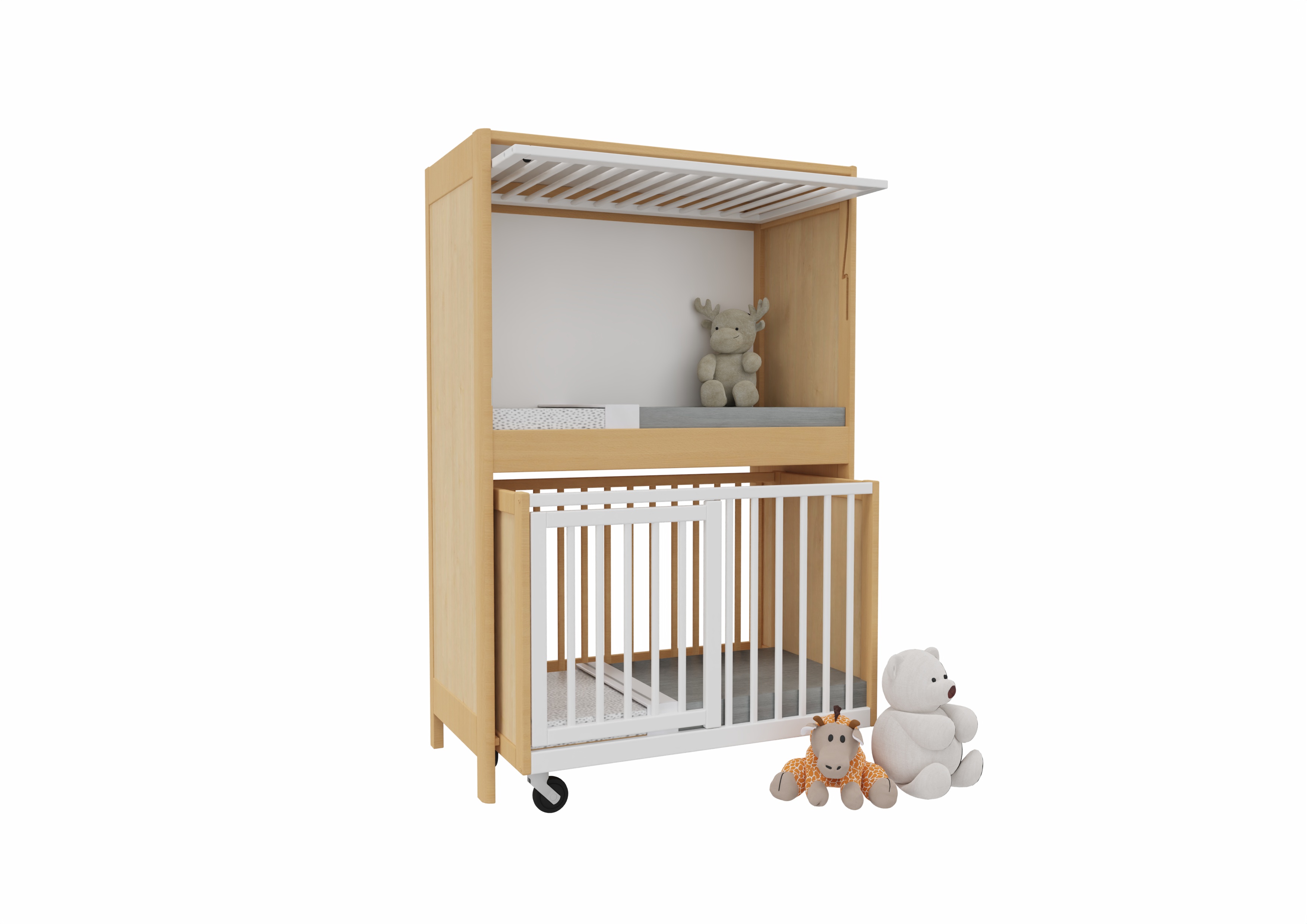 Hochbett mit Evakuierungsbett Hochbett mit Evakuierungsbett