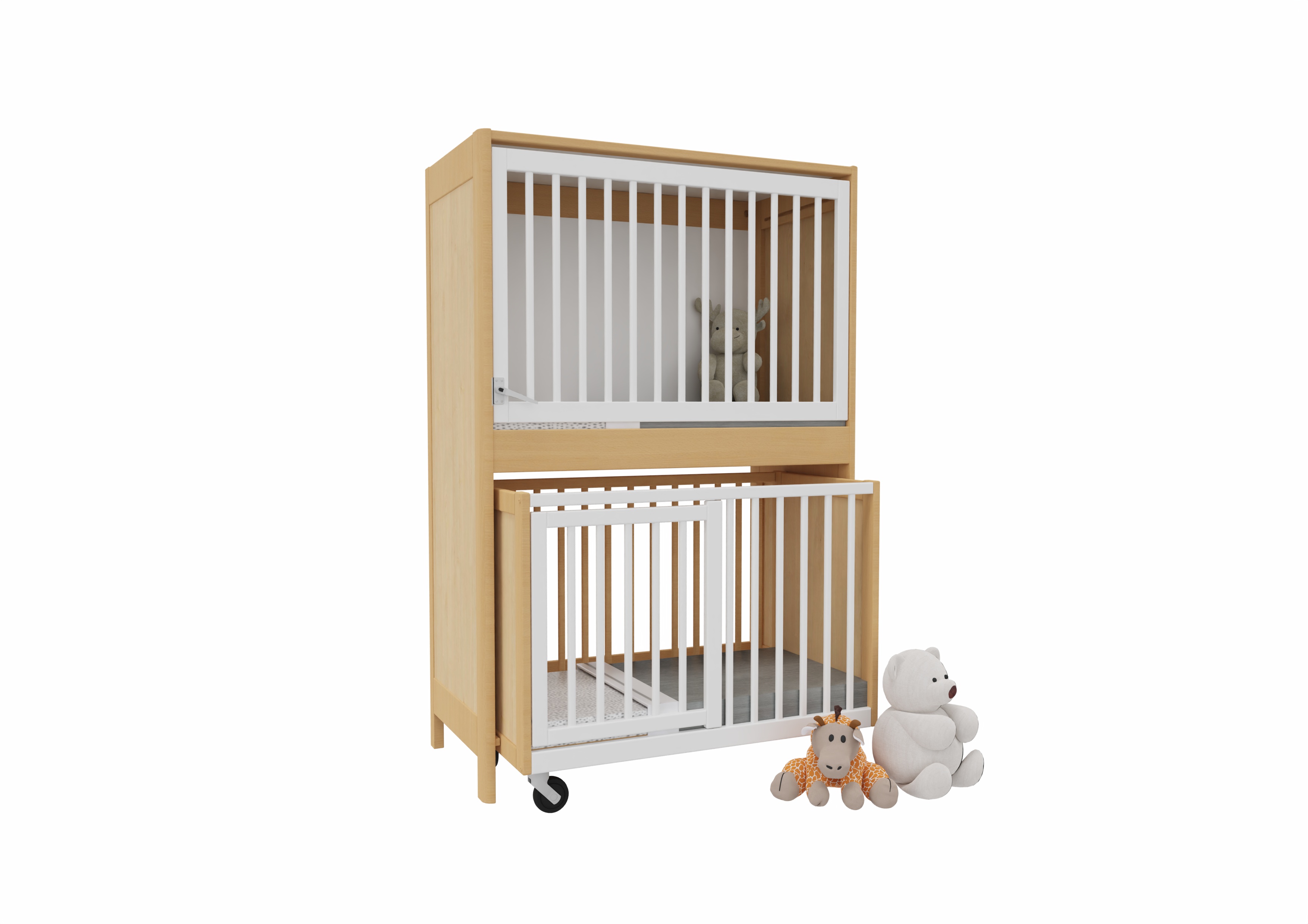 Hochbett mit Evakuierungsbett Hochbett mit Evakuierungsbett