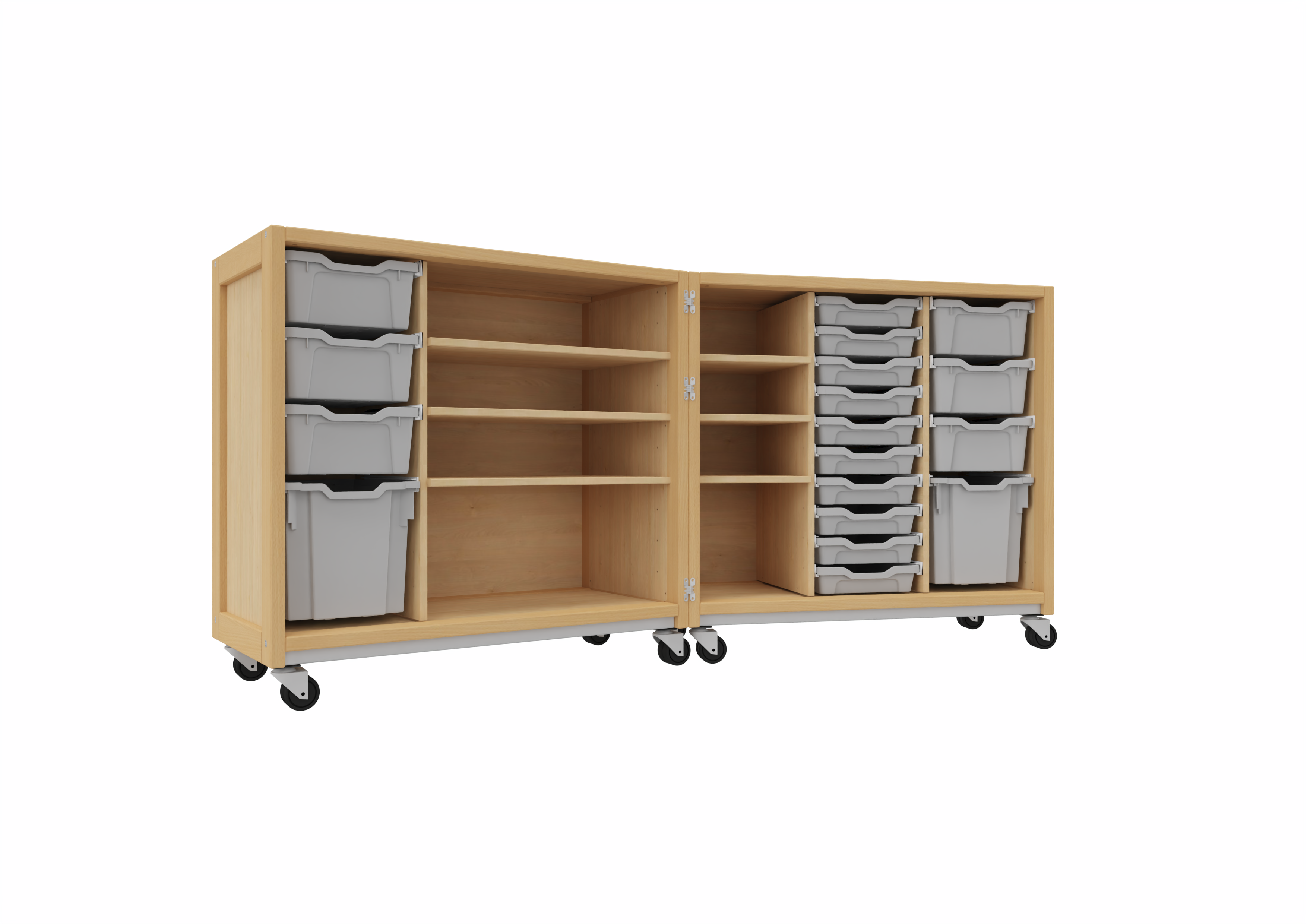 Doppelter Regelschrank