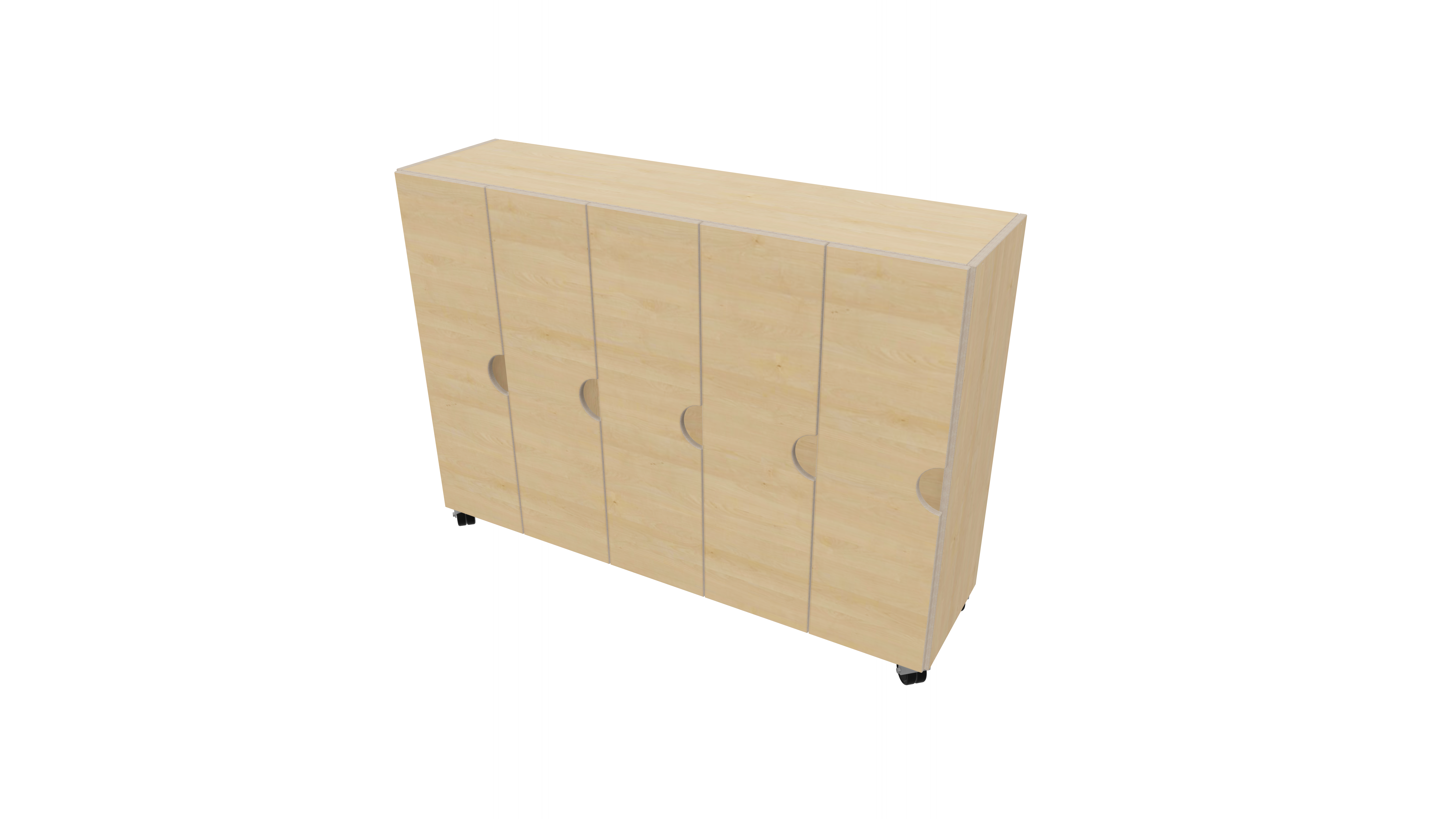 Garderobenschrank mit Türen 5-fach | 28 cm